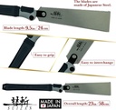 Sierra de tracción Ryoba plegable japonesa SUIZAN, sierra manual de doble filo de 9,5 pulgadas para carpintería