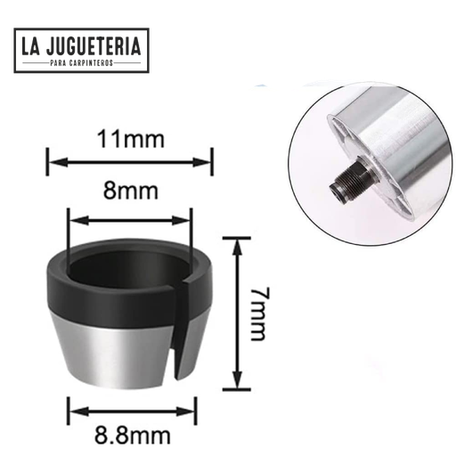 [A039] Adaptador universal de vástago de 8 mm estandar