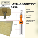 Broca avellanadora 3.2*8 mm