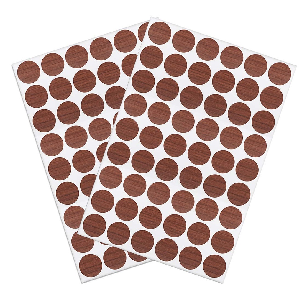Fastcap Hoja con 53 tapones adhesivos para cubrir tornillos 9/16” Maple