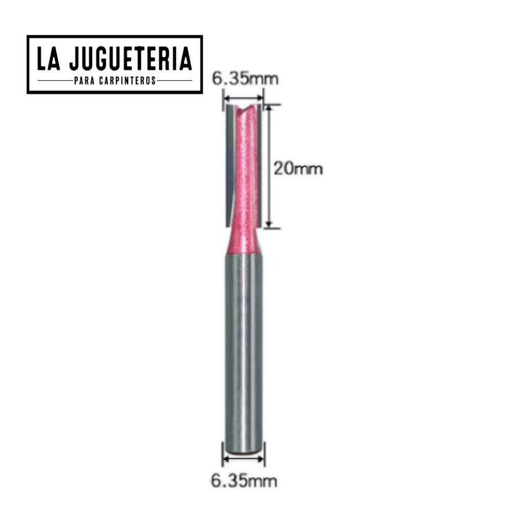 Fresa de corte recto 30 mm de carburo para MDF, madera maciza y conglomerado.Vástago de 1/4". Ref.P04