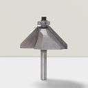 Fresa para biselar/chaflán 45º corte de 1". Vástago de 1/4". Ref.P06