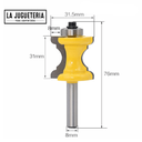 Fresa de corte lateral cóncavo tipo "Bullnose".  Vástago 1/4". Ref.P22