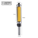 Fresa de corte recto 38mm, copiadora con 2 rodamientos. Vástago de 1/4". Ref.P05