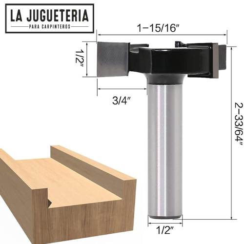 Fresa niveladora 1/2 / limpiafondos y ranuradora corte 12,7 altura x 48 mm de radio. Vástago de 1/2". Ref.G11