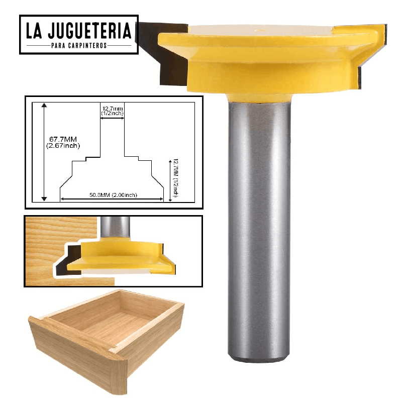 Fresa para unión de cajones. Vástago de 1/2". Ref.G25
