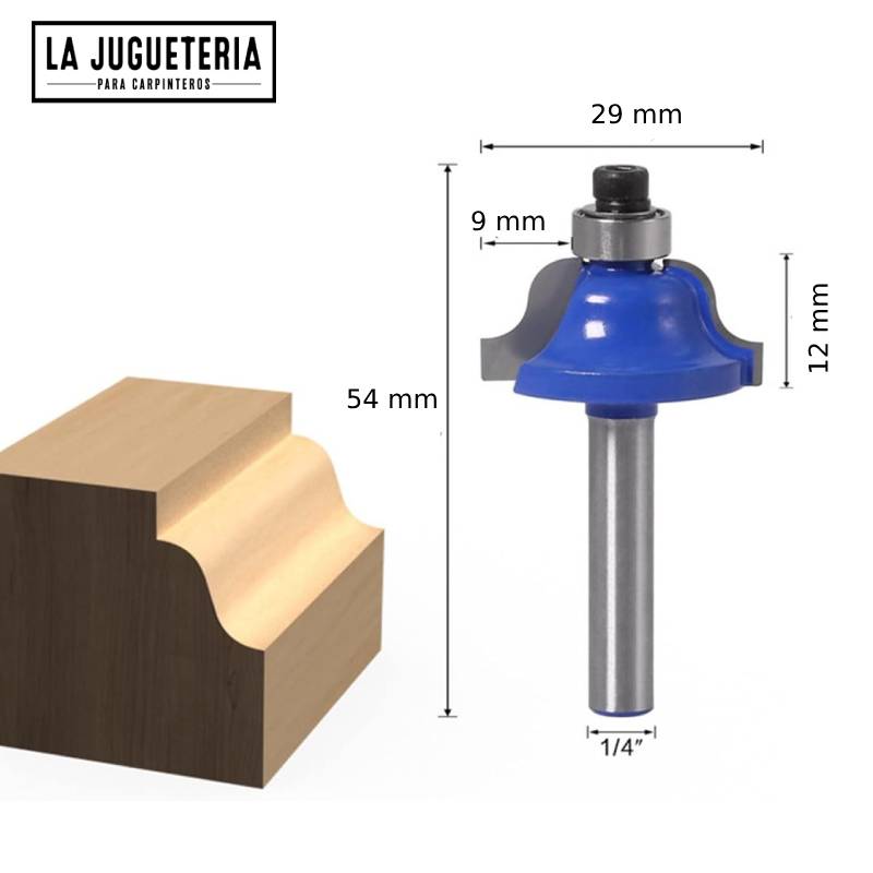 Fresa tipo ogee romano. Vástago de 1/4". Ref.P16