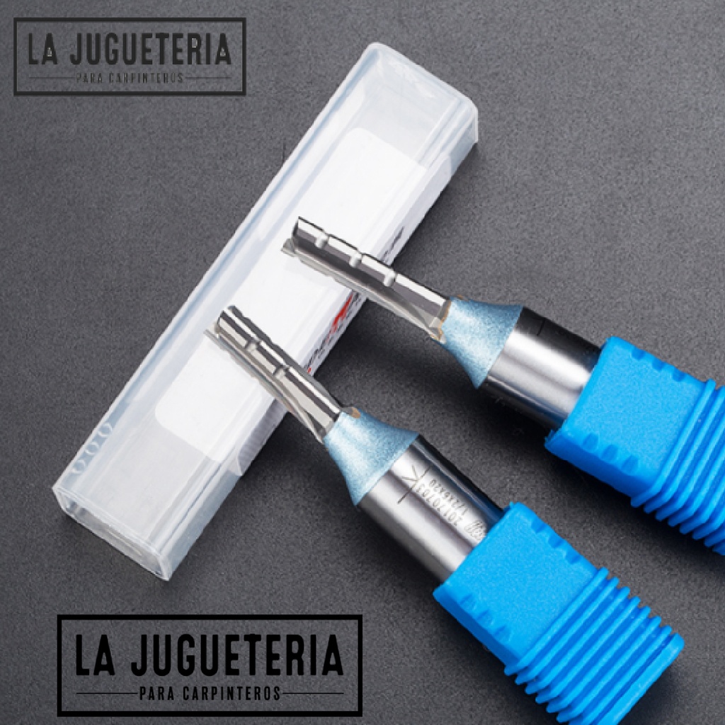 Fresa tipo flauta de corte recto 6*20 corte para CNC y router. Vástago de 1/2". Ref.G30