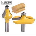 Fresas para barandillas y pasamanos con vástago de 1/2" - Set de 2 piezas. Ref.G34: Herramientas de carpintería para trabajos precisos y eficientes