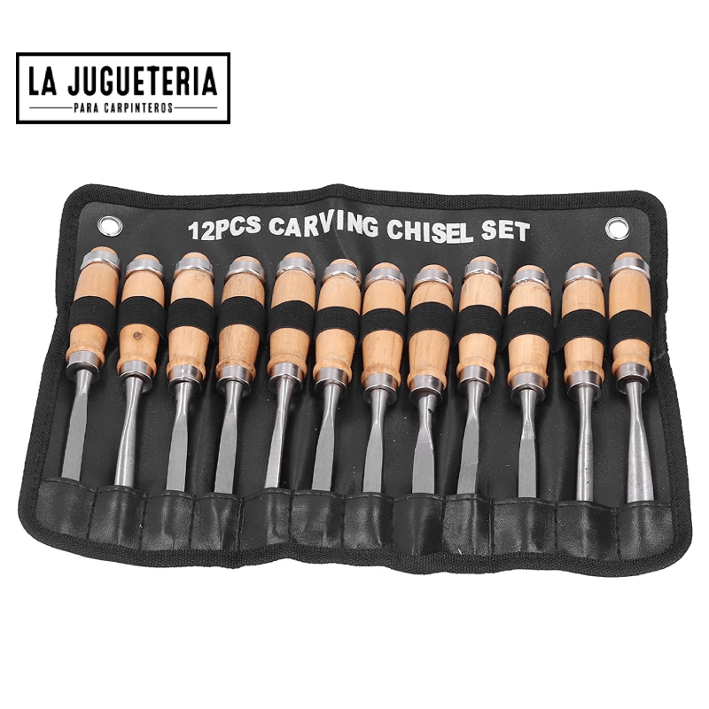 [A455] Gubias / cinceles para  talla. Set 12 unidades