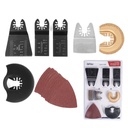 Kit de Accesorios Oscilantes de 16 Piezas para Multiherramienta - Corta y Lija Madera y Metal 