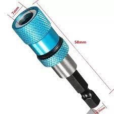 [A605] Portapuntas magnético para destornillador, vástago hexagonal 1/4" azul