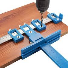 Posicionador de manijas Azul ABS y aluminio para instalación fácil y precisa
