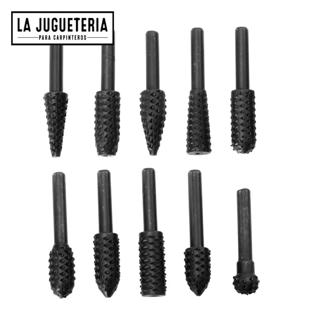 [A620] Puntas escofina para taladro, vástago 1/4  Set 10 pcs