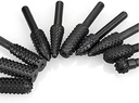 Puntas escofina para taladro, vástago 1/4  Set 10 pcs