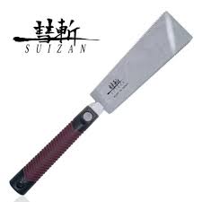 SUIZAN Sierra japonesa de mano. Sierra doble filo para corte en bruto Ryoba 8"