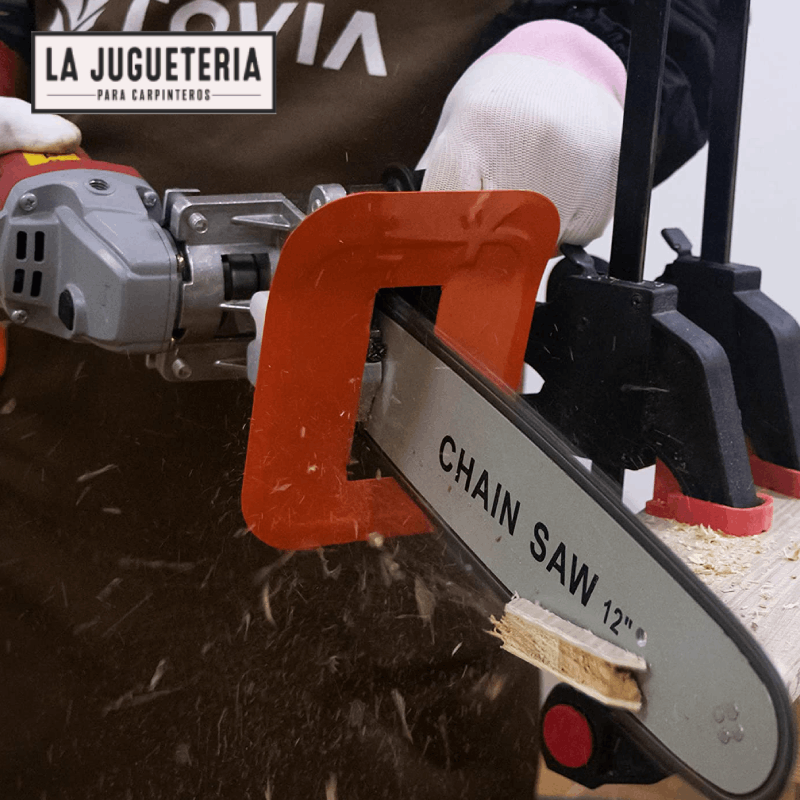[A689] Sierra de cadena para adaptar en la amoladora / esmeril  de 4 1/2 con 12″ de espada