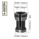 Adaptador de alta precisión Collet de 6 mm para router