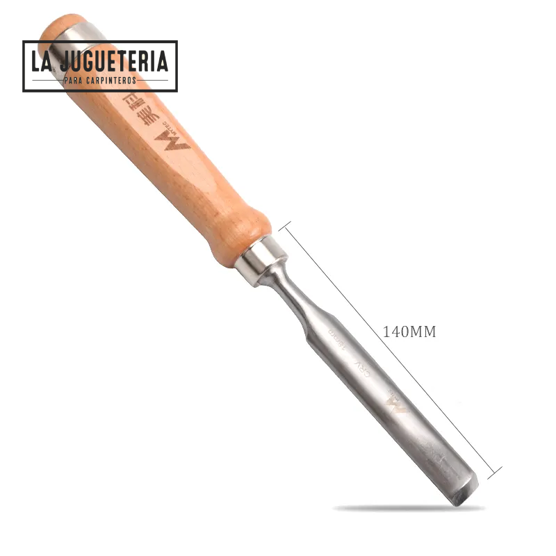 Gubia ó Cincel Profesional para Madera: Herramientas de Acero CR-V para Tallado y Afilado, de 1" (≈24 mm)
