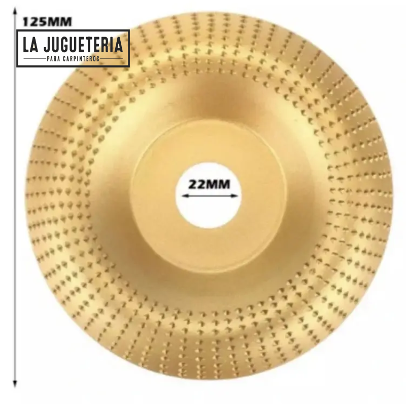 [A262] Disco escofina abrasivo para madera de 125 mm  para tallado de madera.