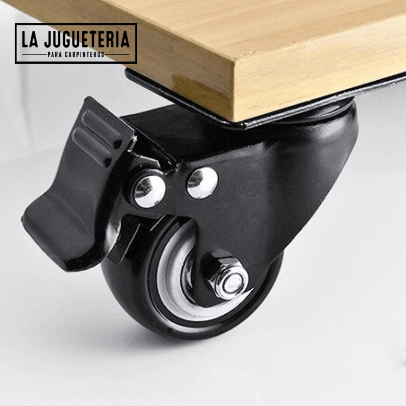Ruedas con freno para perfiles de aluminio 4040 y muebles