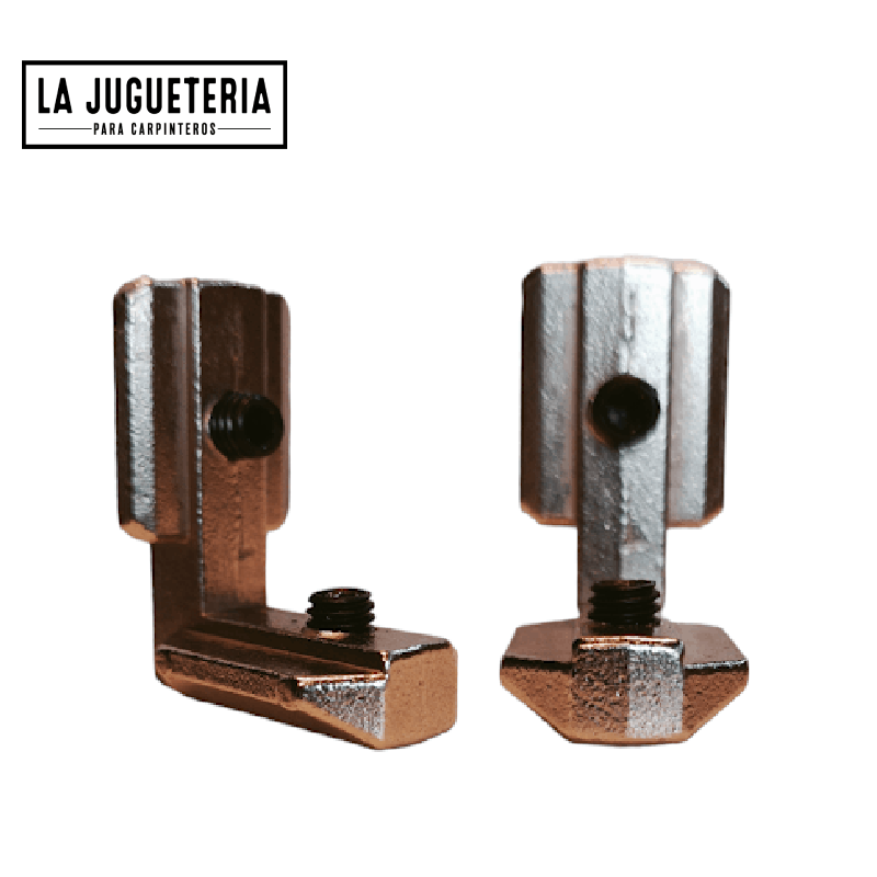 Escuadra en L para riel de perfiles de aluminio 4040