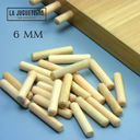 Tarugos de madera de 6 mm x 30 mm (1/4")- Bolsa de 200 unidades