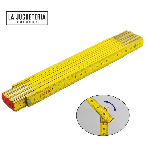 Regla o metro de madera plegable para carpintero tradicional. La de toda la vida :)