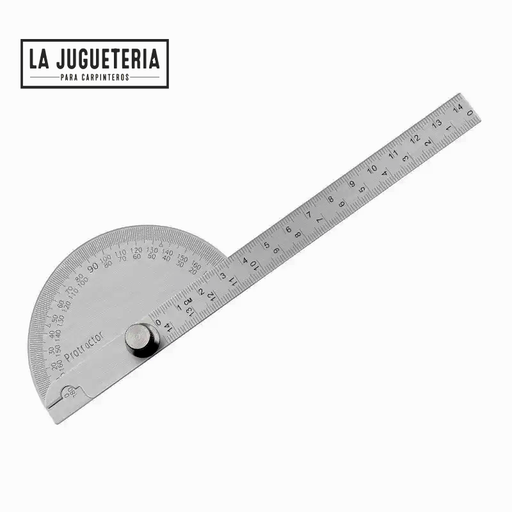 [A763] Transportador de ángulos (angulometro)  o goniómetro 0º a 180º 140 mm
