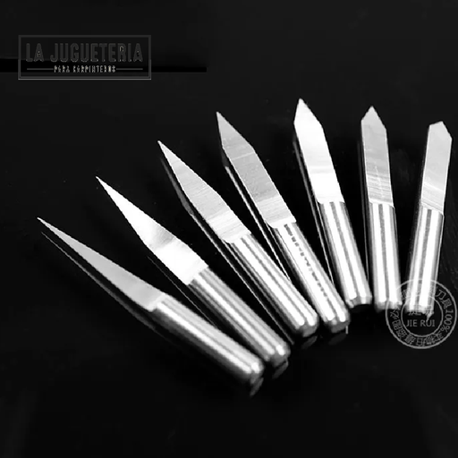 Fresas de grabado para CNC punta en V 45º*0,2, vástago 3.175. Ref V08