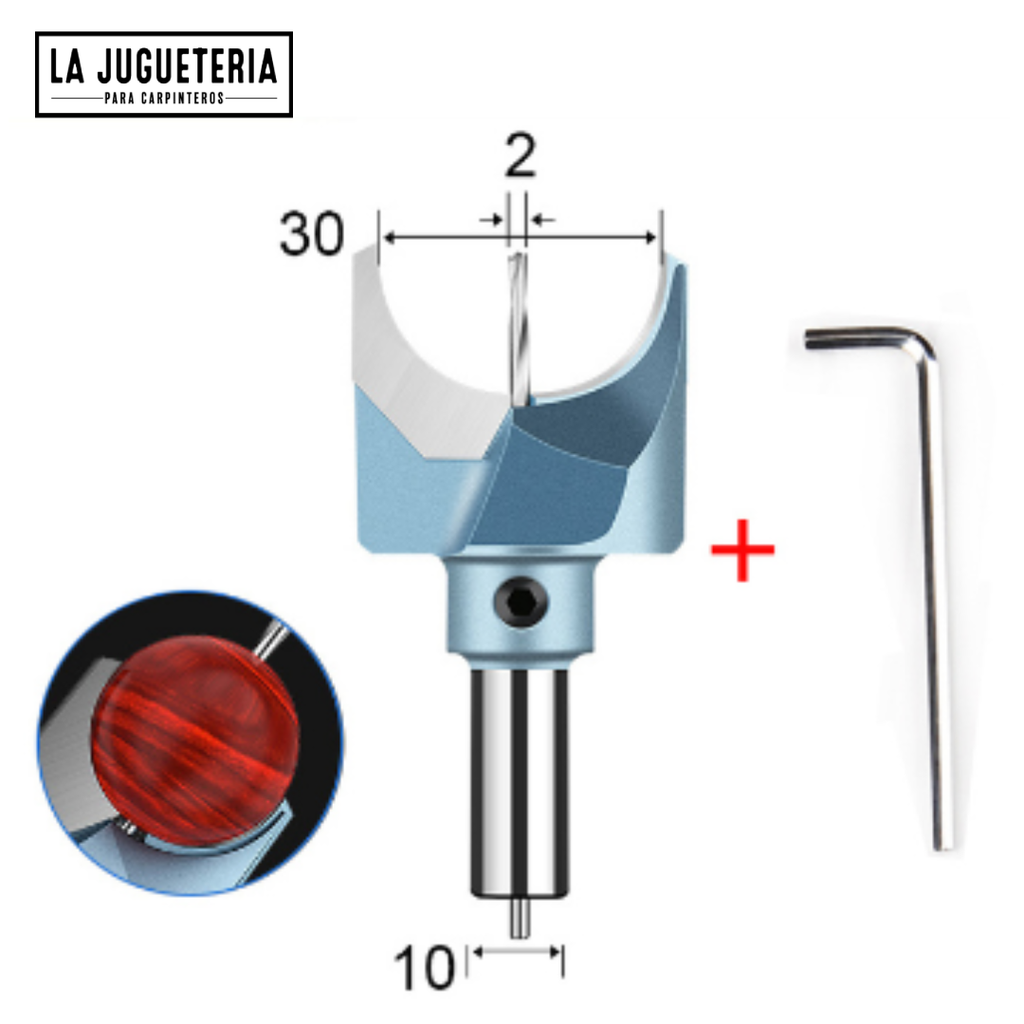 [A087] Broca buda de 30 mm para cuentas de madera