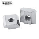 Tuerca de Riel para Perfil de Aluminio 2020 - Accesorio para Carpintería - Bolsa de 10 unidades