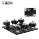 Placa de pórtico (gantry) con 6 ruedas POM para perfiles 2040 y 4040 Tipo V.