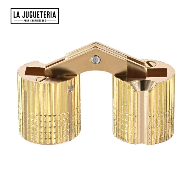 Bisagras ocultas tipo barril 14 mm. Angulo de apertura de 180 grados. Pack 2 unidades Fabricado en latón y acero inoxidable
