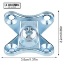 Soporte desmontable en L. Conector de montaje de alta resistencia para uniones de madera. Tamaño: 0,86 in x 1,33 in