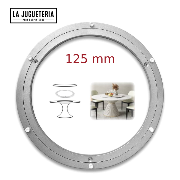 Placa giratoria de alta resistencia tipo "Lazy Susan" 5 Pulgadas (125 mm). 