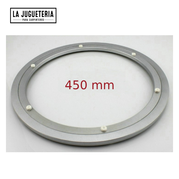 Placa giratoria de alta resistencia tipo "Lazy Susan" 450 mm (18 in). 