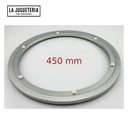 Placa giratoria de alta resistencia tipo "Lazy Susan" 450 mm (18 in). 