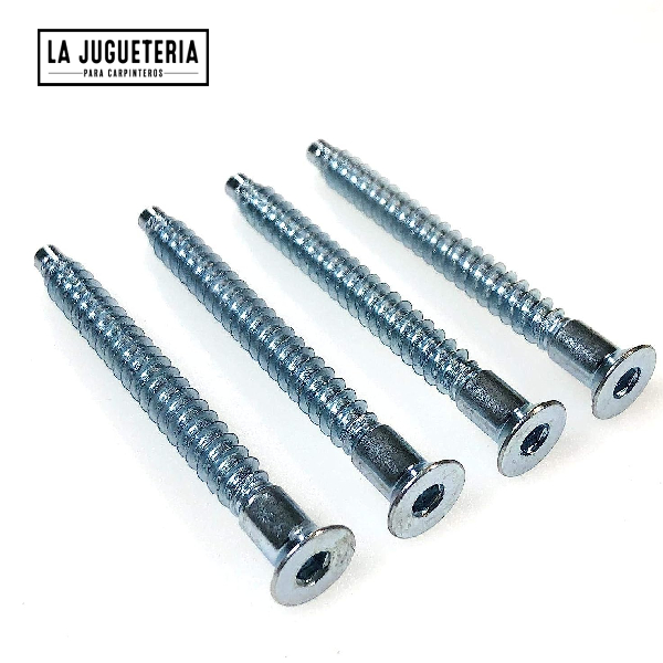 Tornillos hexagonales para madera y melamina M5 - 40 mm de largo compatibles con IKEA Part 104321/104322 (tornillos de estante KALLAX) . Paquete 10 unidades