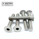 Tornillos hexagonales de cabeza plana M5 - 35 mm. Aluminio 6063 - Bolsa 12 unidades