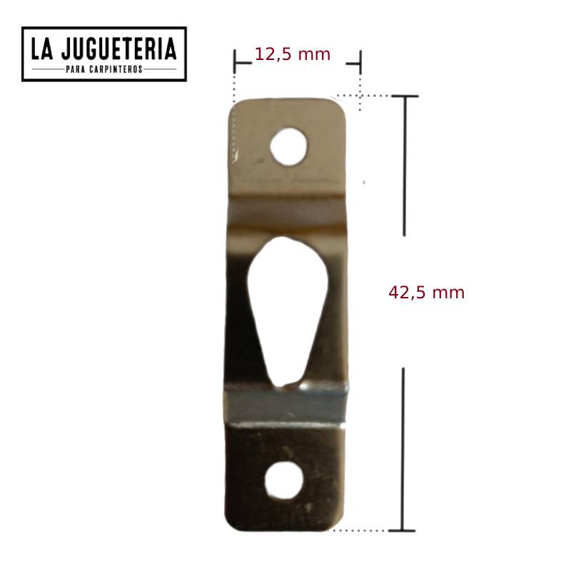 Colgador tipo "keyhold" para cuadros, fotos, espejos, entre otros. 
