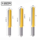 Fresas nariz redonda (Round nose) 2-1/2", 2-29/32" y 3". Vástago 1/2". Set 3 pcs. Ref.G51