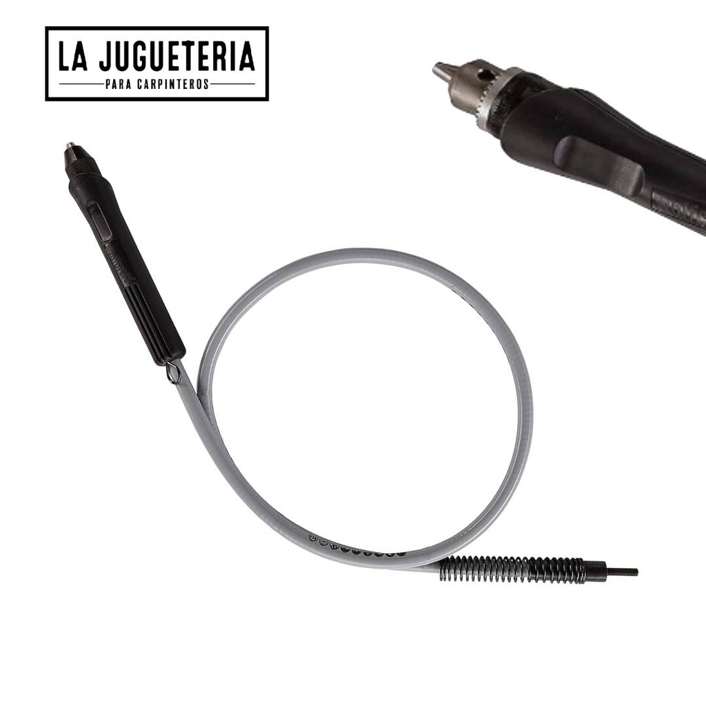 Eje flexible profesional, 3 rodamientos de bolas, portabrocas dentado 1.5 - 8 mm, vástago 8 mm 1300 mm