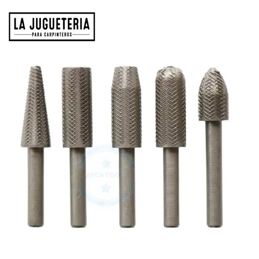 Fresas rotativas eléctricas, vástago de 6mm, 5 uds., broca de raspado de archivo, acero en relieve para metal blando