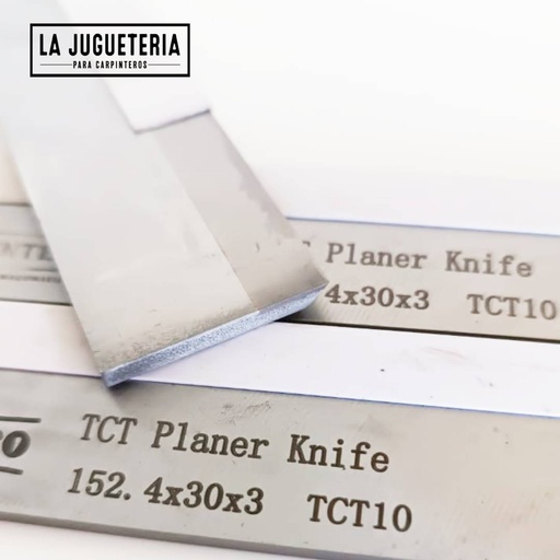 Cuchillas cepilladora 6" Pulagadas  (152x30x3 mm) HSS  "CALZADAS" TCT10 Carburo de tugsteno de Diente de Perro  Set de 3 hojas  Apto para:Grizzly G6697 G0814 G0813, Freud C370, Magnate PK0618H