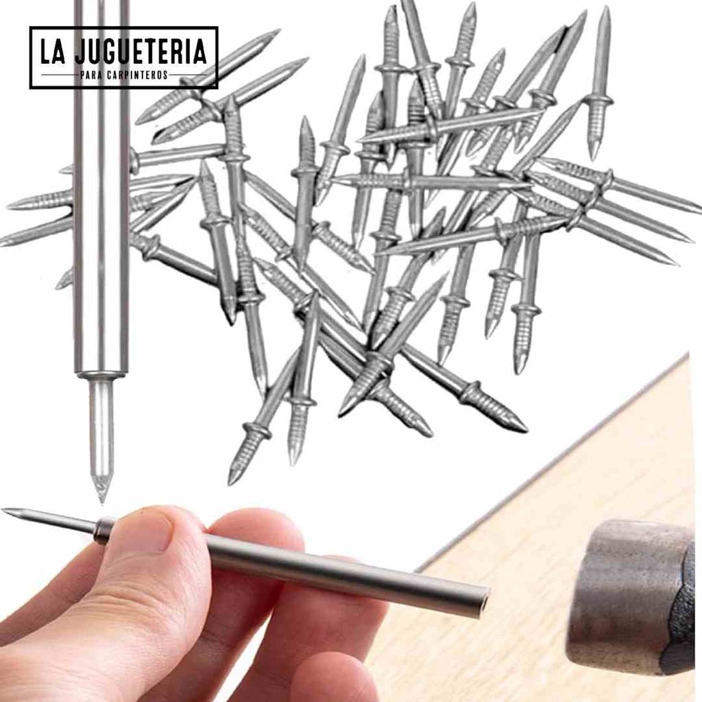 Clavos ó uñas sin costuras para zócalos: ¡La forma más fácil de instalar zócalos! bolsa de 50 unidades