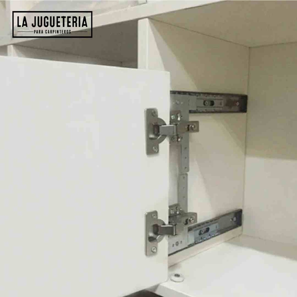 Riel de gabinete de carga lateral grueso 350 mm, bisagras de puerta plegables, herrajes para muebles de madera, bucle oculto, 1 Juego Pocket Door