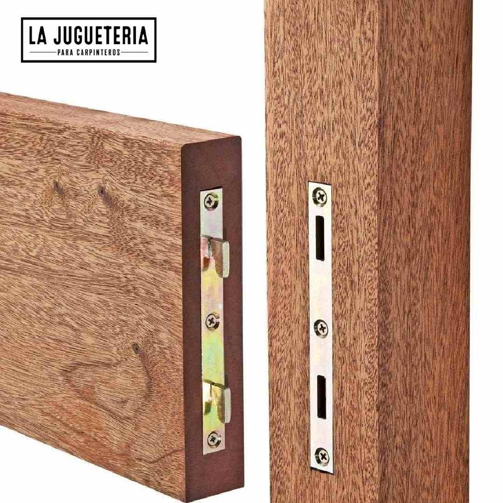 Alcayatas para riel de cama 6" - Juego de 4 soportes de acero zincado