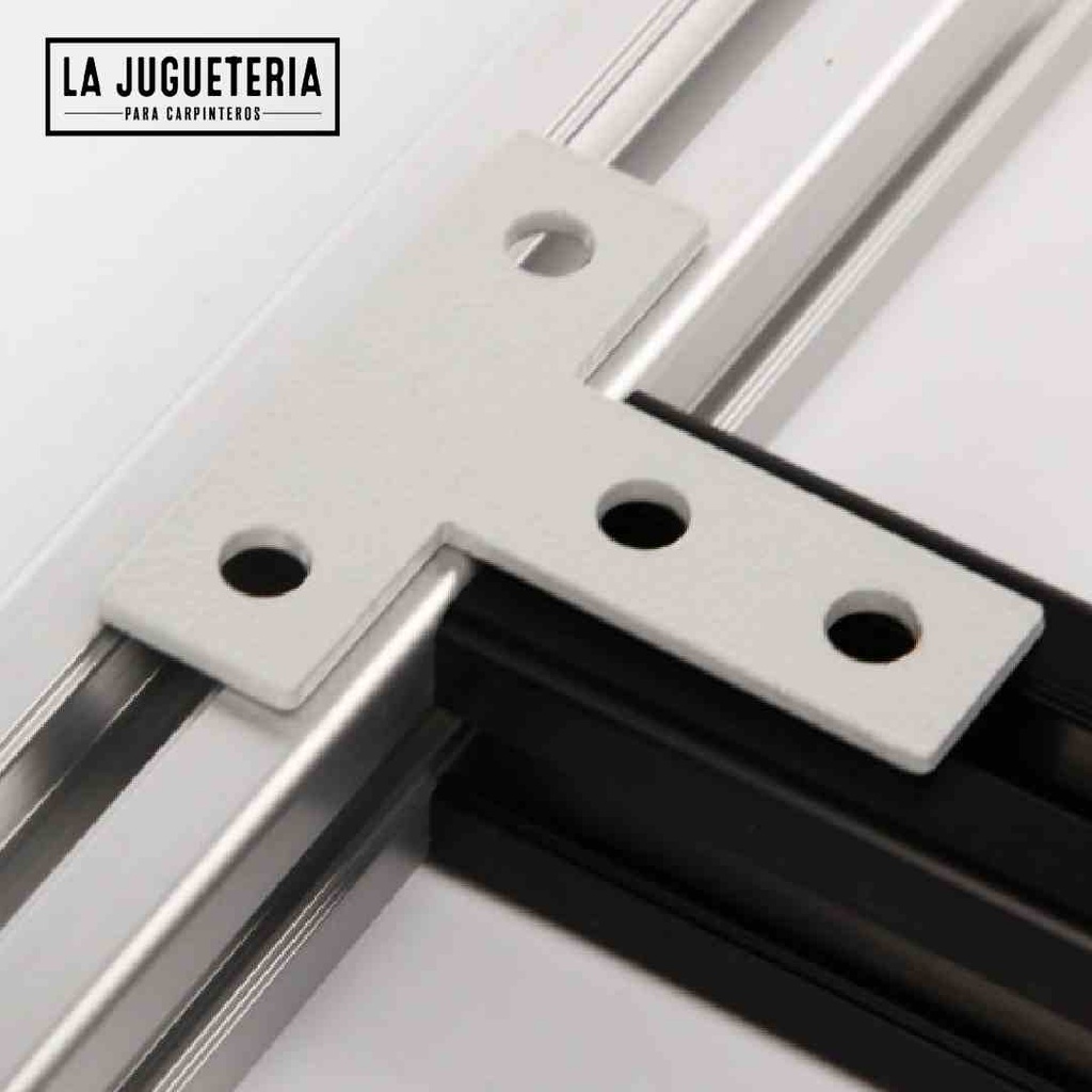 [A601] Platina de unión en T para perfiles de aluminio 4040