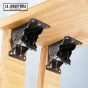 Bisagra autobloqueante de ángulo plegable para mesa - 90 grados - Set de 2 color Negro